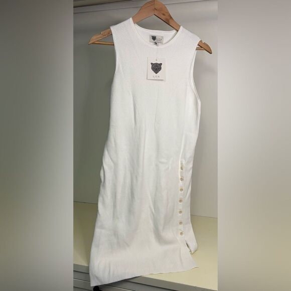 Lita by Ciara Women’s Ribbed Sleeveless Sweater Dress Color: Milk - Picture 1 of 5
